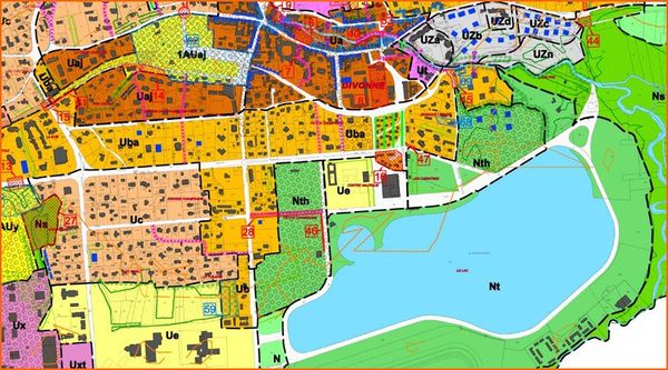 Exemple d'un SIG représentant un Plan Local d'Urbanisme (http://www.tecta-ing.com/cartographie-et-sig.html)
