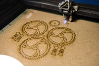 Laser cutter in action