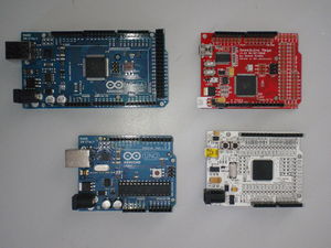 Assortiments d'Arduino et consors: Uno, Mega, Seeeduino, FEZ Panda